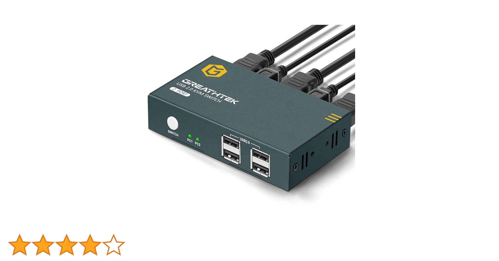 Amazon.co.jp: 4K KVMスイッチ HDMI、フルUSB3.0ポート、4台のPC